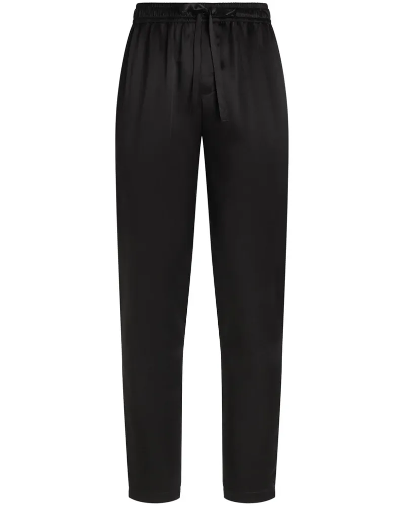 Dolce & Gabbana Bestickte Pyjama-Hose - Schwarz Schwarz