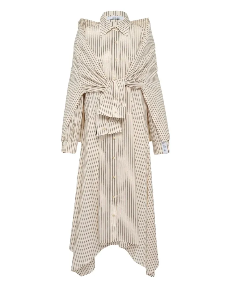 Rokh striped shirt midi dress - Nude Nude