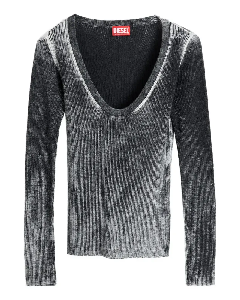 Diesel M-Eliane Strickpullover - Grau Grau