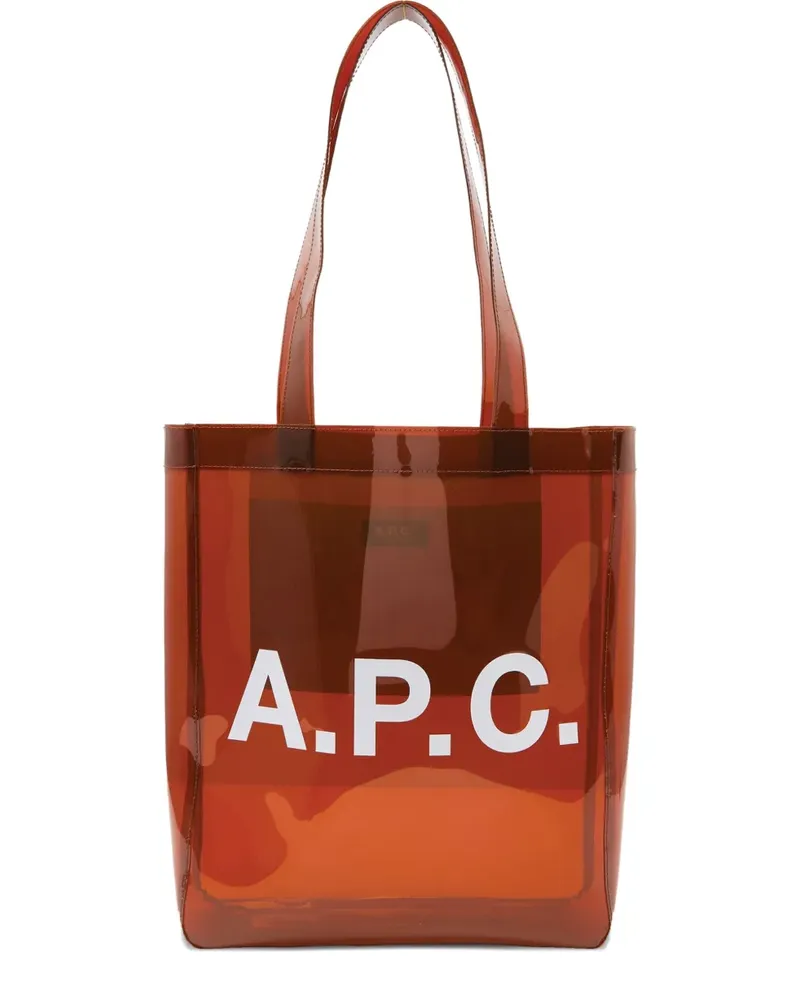 A.P.C. Tote Bag mit Logo - Braun Braun