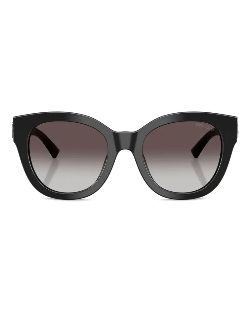 Jimmy Choo Sonnenbrille mit ovalem Gestell - Schwarz Schwarz