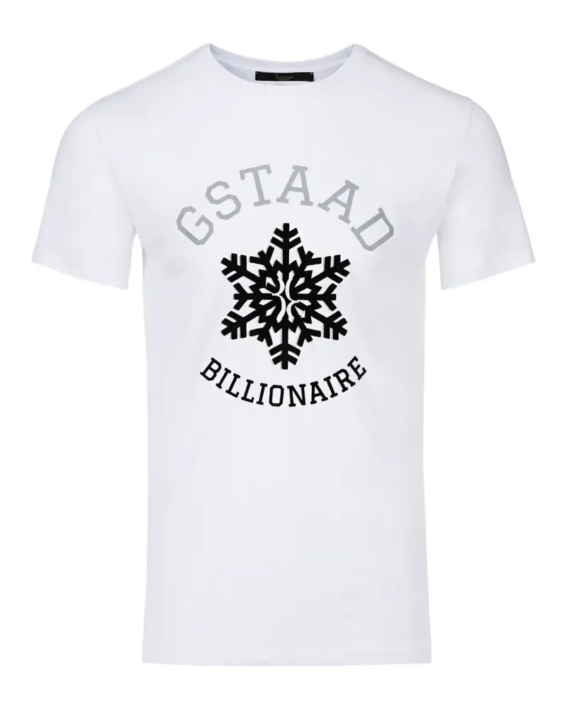 Billionaire Gstaad T-Shirt mit Schneeflockenprint - Weiß Weiß