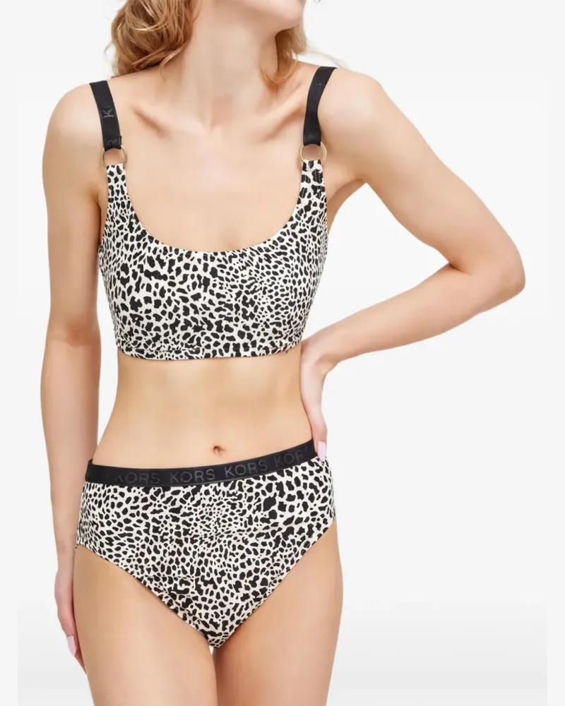 Michael Kors Bikinioberteil mit Logo-Riemen - Nude Nude