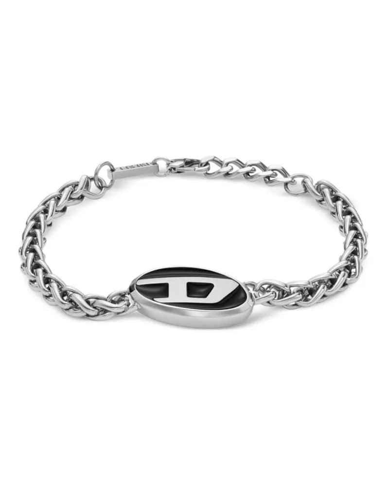 Diesel Oval D Armband Silber