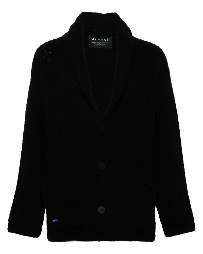 Alanui Gerippter Finest Cardigan Schwarz