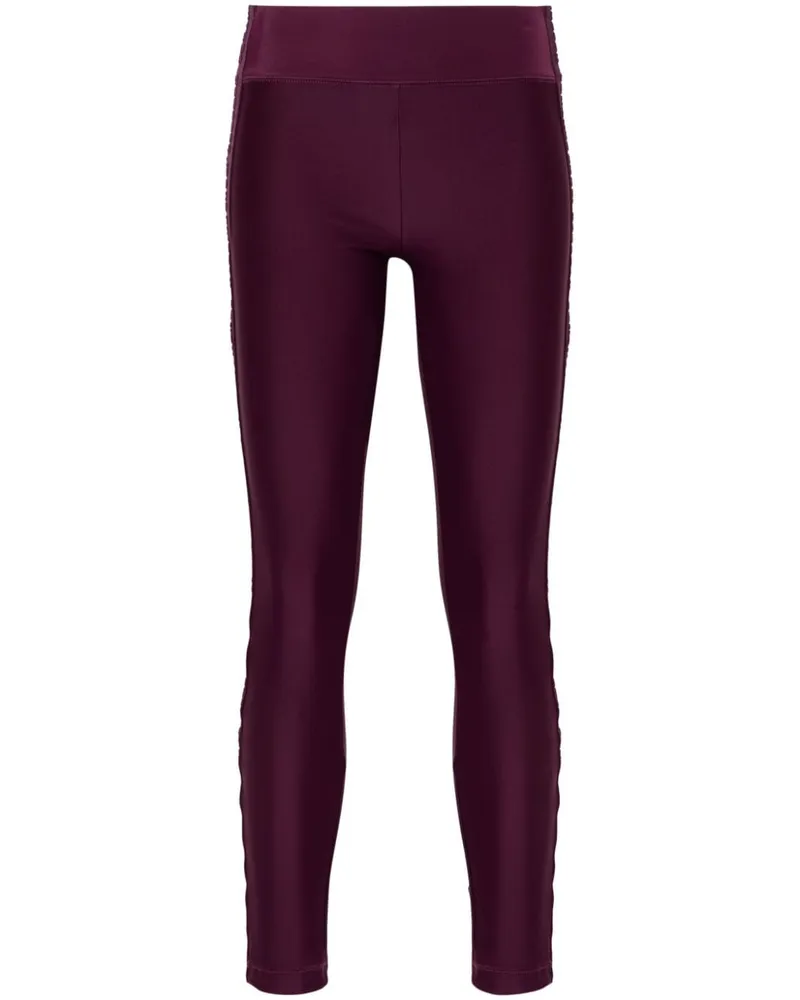 Versace Jeans Leggings mit Logo-Streifen - Violett Violett