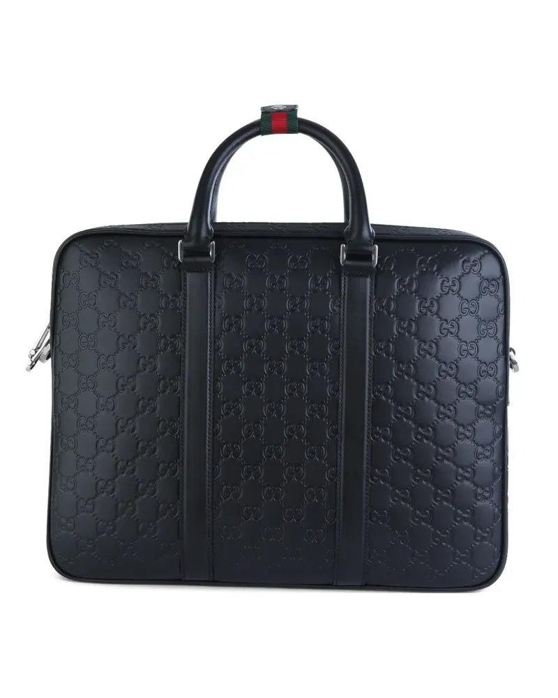 Gucci Aktentasche mit GG-Prägung - Schwarz Schwarz