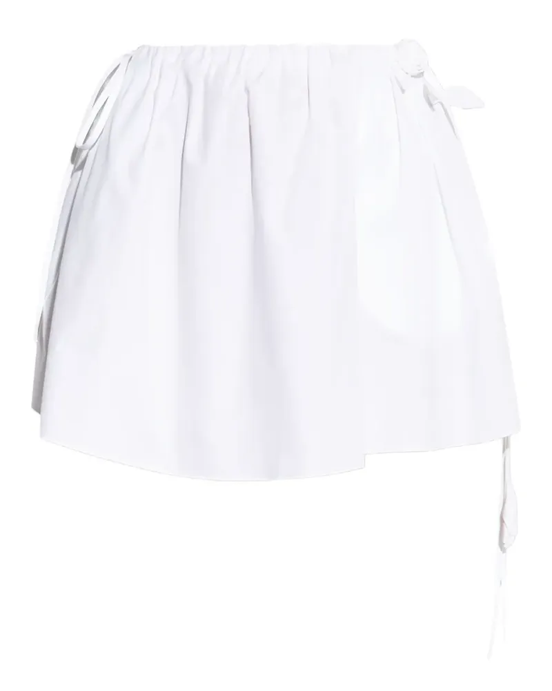 Blumarine Minirock mit Blumen-Applikationen - Weiß Weiß