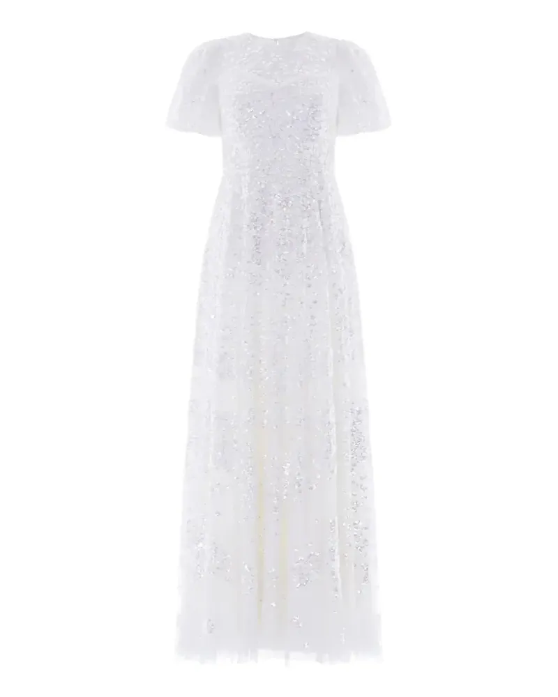 Needle & Thread Anais sequin-embellished gown - Weiß Weiß
