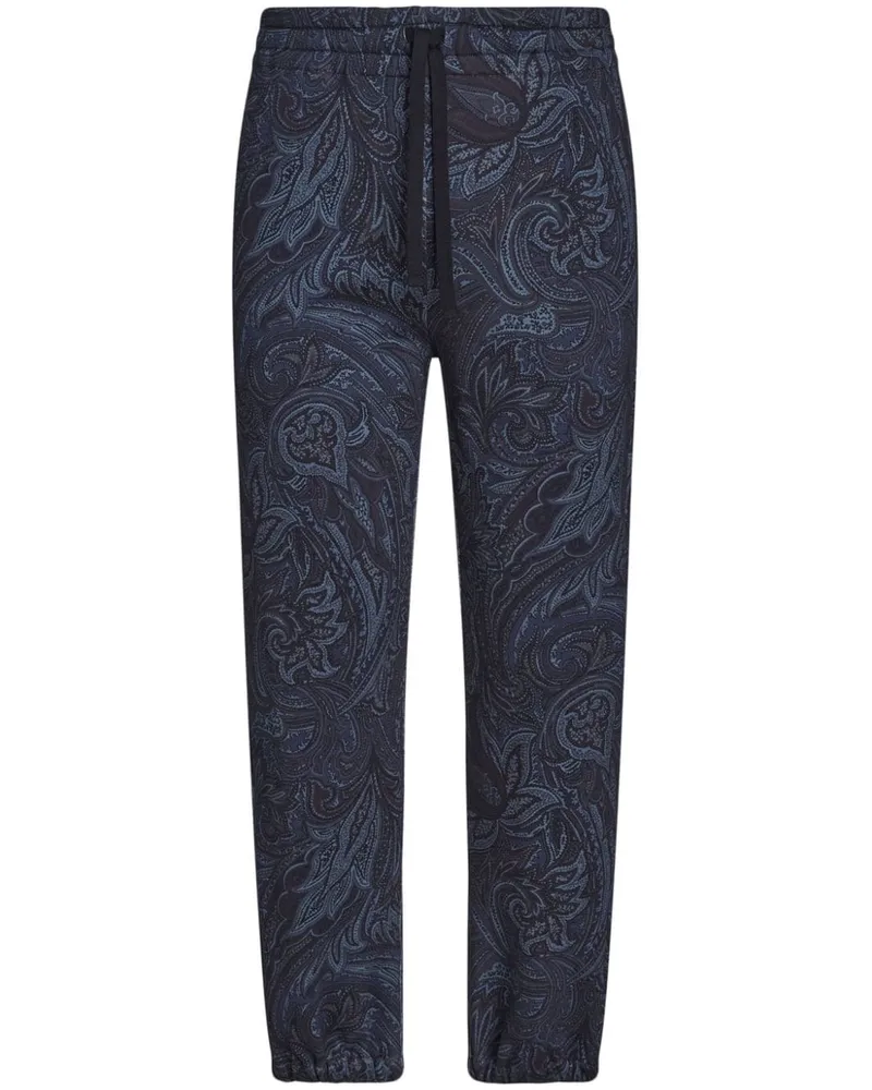 Etro Jogginghose mit Paisley-Print - Blau Blau