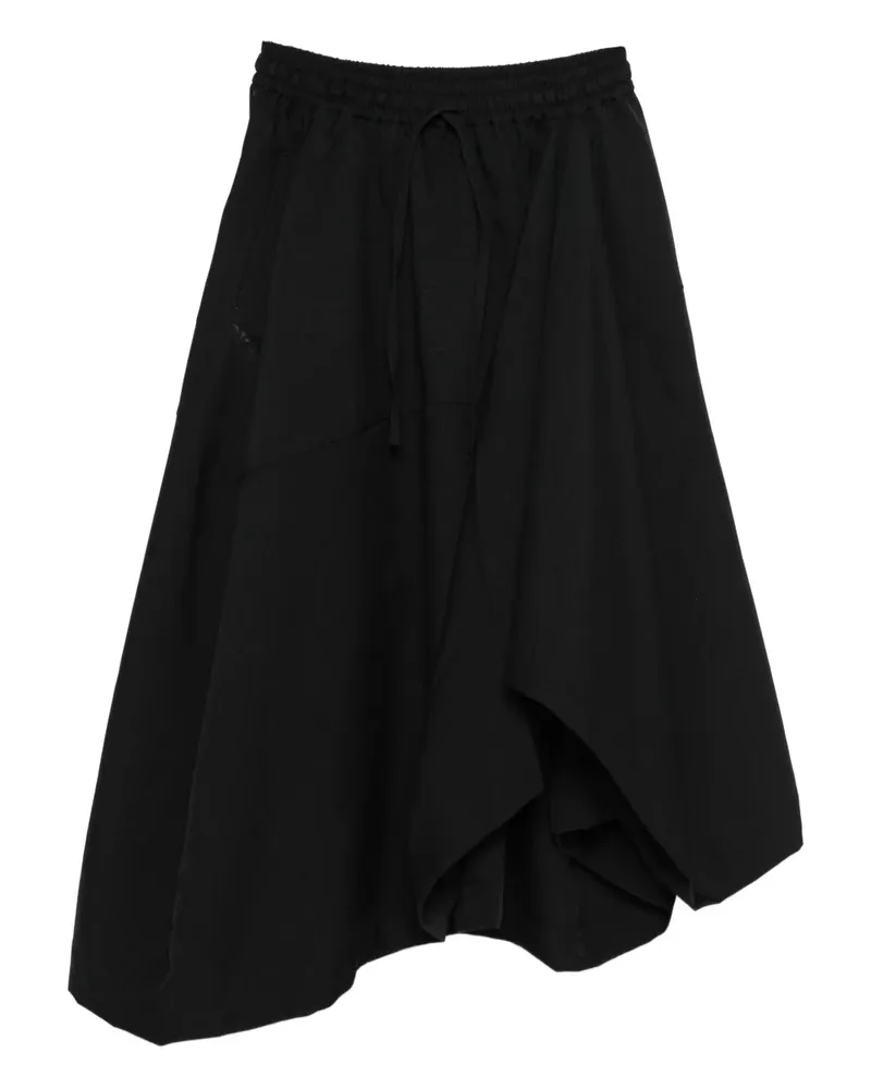 Y-3 asymmetric-hem midi skirt - Schwarz Schwarz