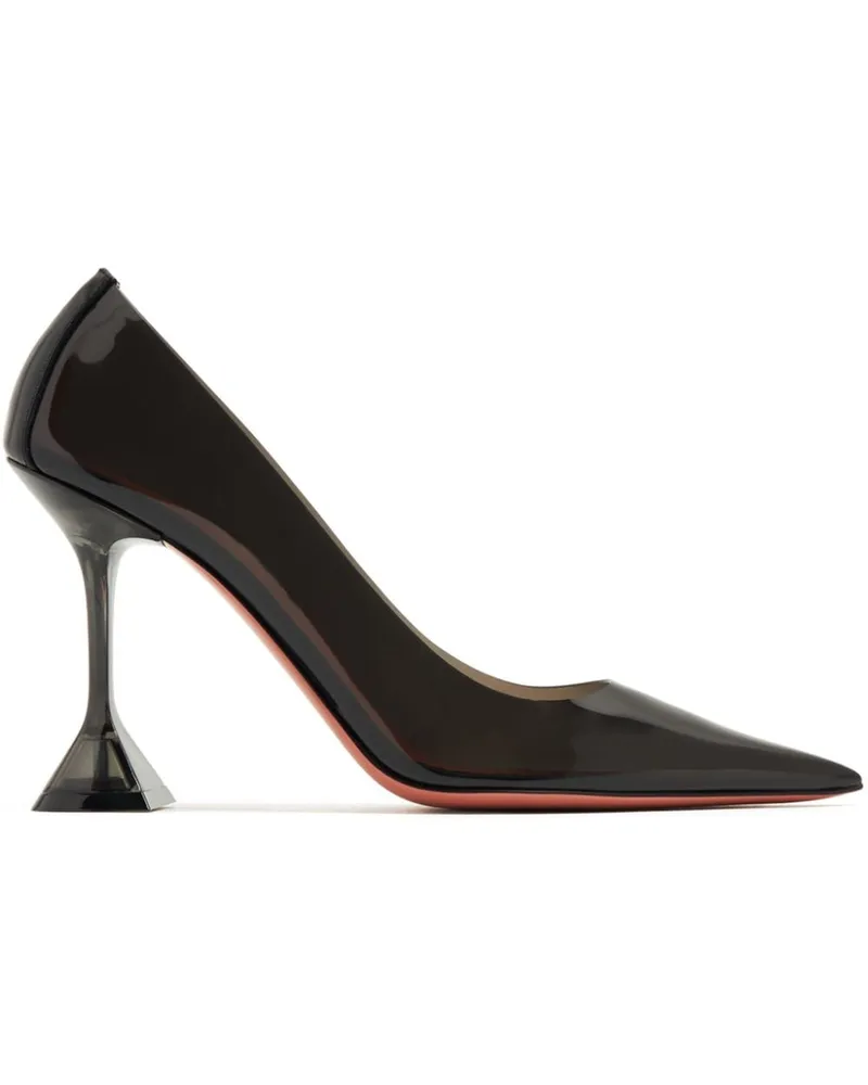 Amina Muaddi Ami Glass Pumps 95mm Schwarz