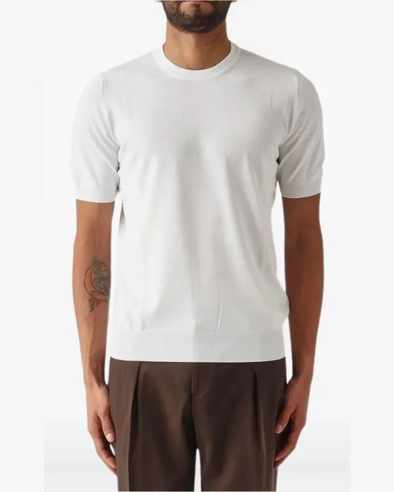 Gran Sasso T-Shirt aus Seide - Weiß Weiß