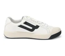 Competition logo-patch perforated sneakers - Weiß