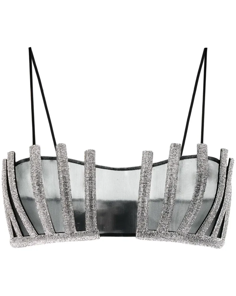 Nuè Lotus Top mit Strass - Schwarz Schwarz