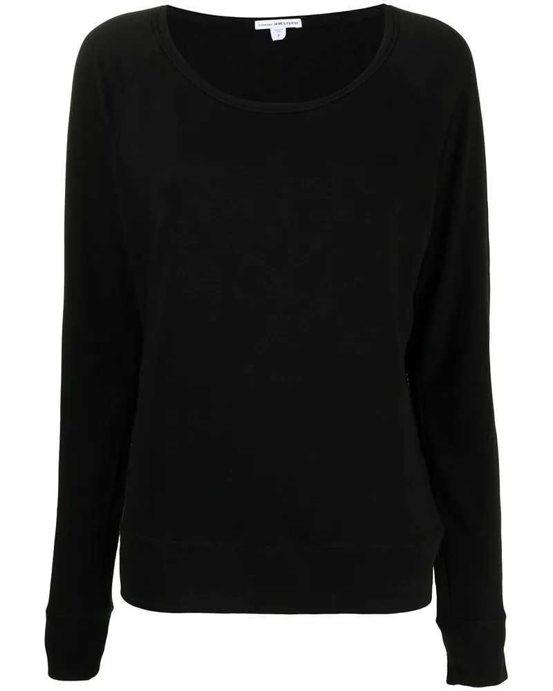 James Perse Langärmeliges Sweatshirt - Schwarz Schwarz