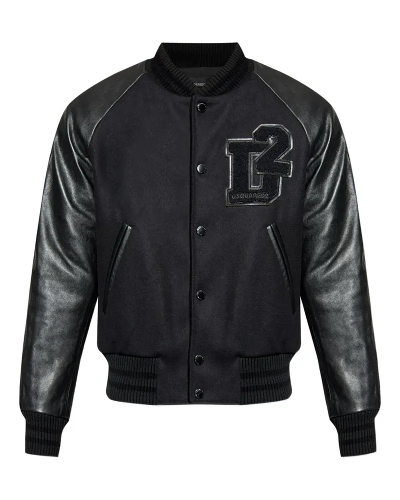 Dsquared2 Bomberjacke mit Logo-Patch - Schwarz Schwarz