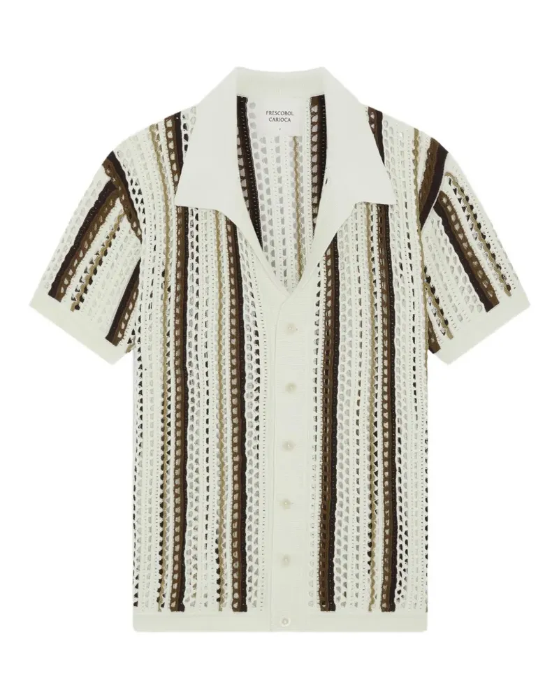 Frescobol Carioca Pinto crochet shirt - Nude Nude