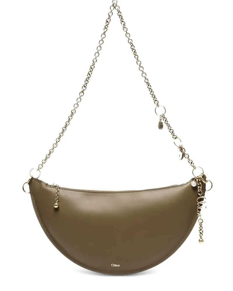 Chloé Crescent Chain Schultertasche - Grün Grün