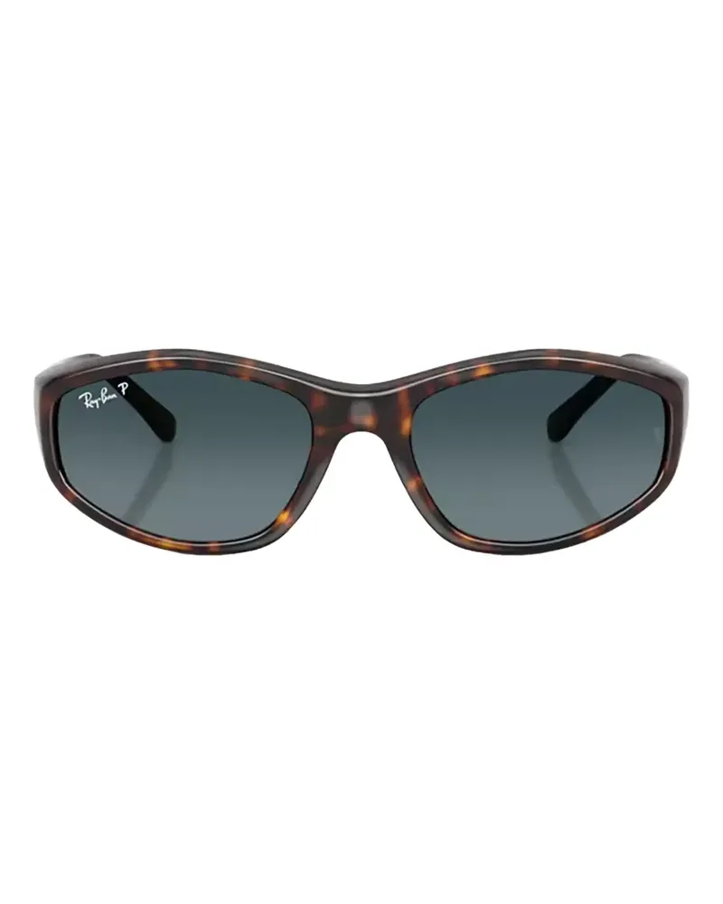 Ray Ban Eckige Sonnenbrille in Schildpattoptik - Braun Braun