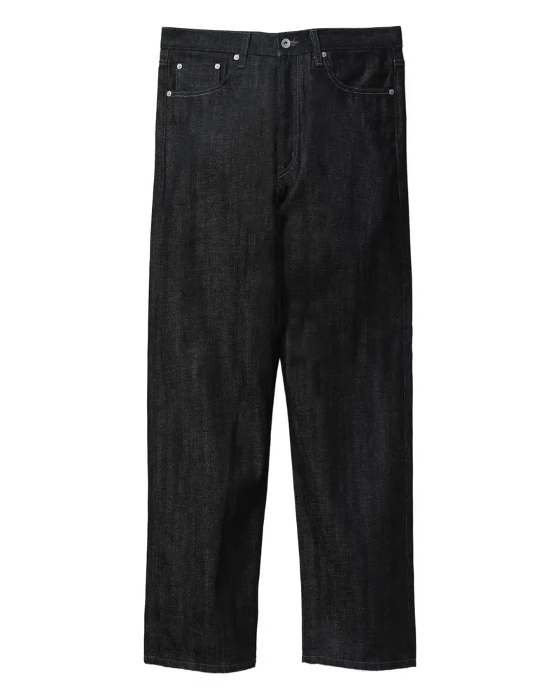 Neighborhood Jeans mit Logo-Patch - Schwarz Schwarz