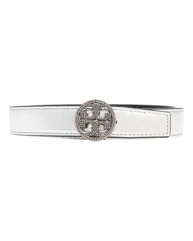 Tory Burch Schnallengürtel mit Double T-Motiv - Silber Silber