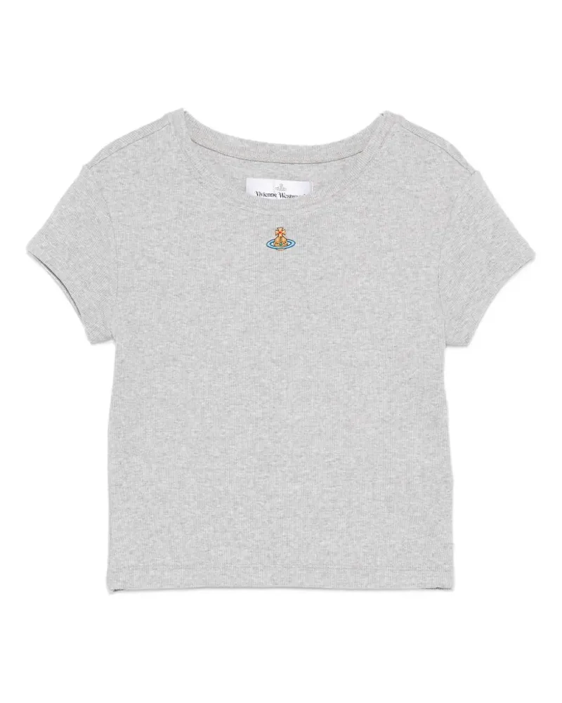 Vivienne Westwood T-Shirt mit Logo-Stickerei - Grau Grau