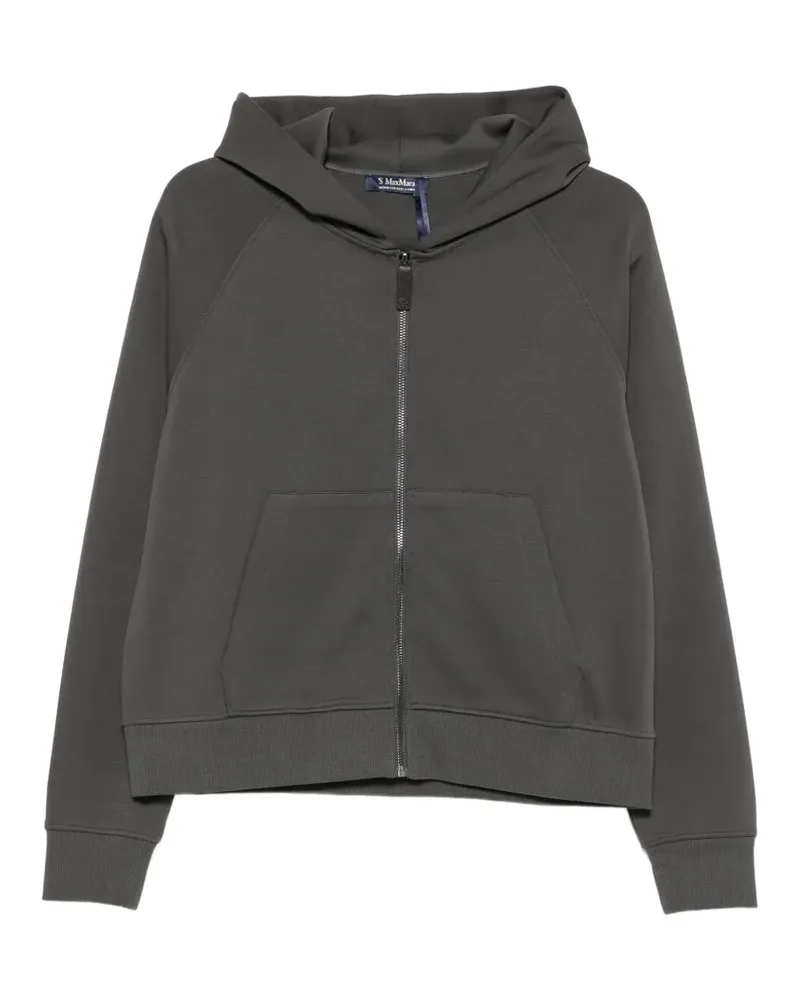 Max Mara Max Mara Gerippter Smmarea Hoodie mit Reißverschluss - Grau Grau
