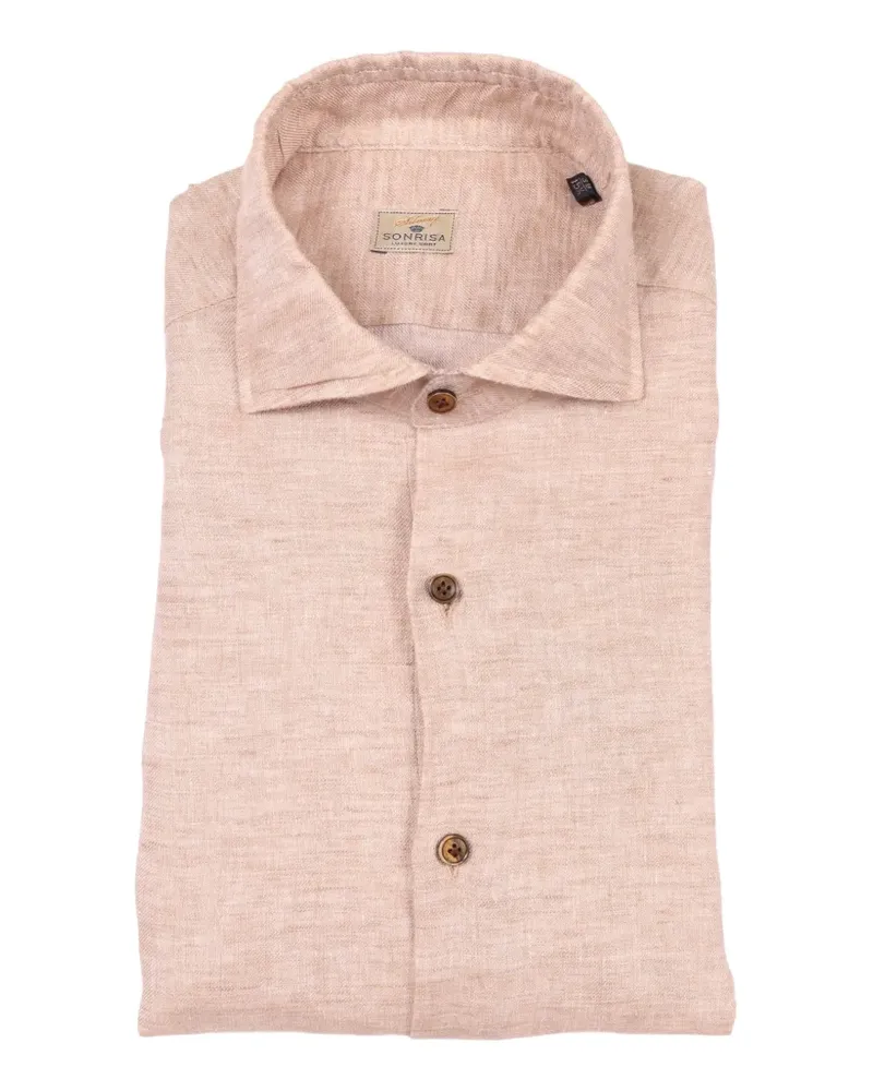 SONRISA long-sleeved cotton shirt - Nude Nude