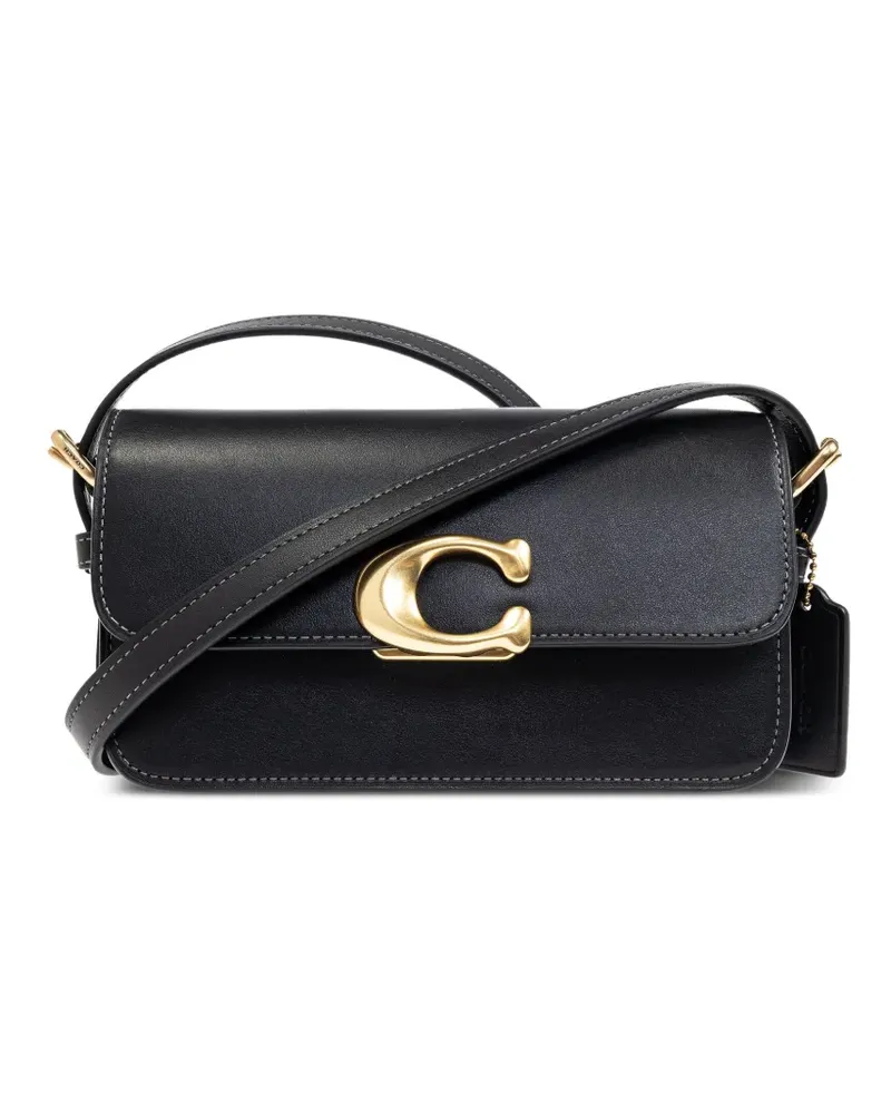 Coach Schultertasche mit Logo-Schild - Schwarz Schwarz