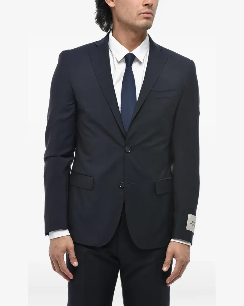 Corneliani single-breasted flap-pocket suit - Blau Blau