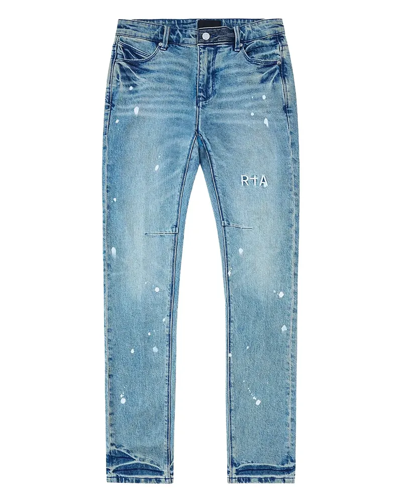RTA Clayton splattered bootcut jeans - Blau Blau
