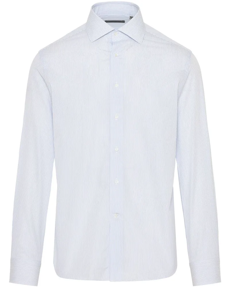 Corneliani Gestreiftes Hemd - Blau Blau
