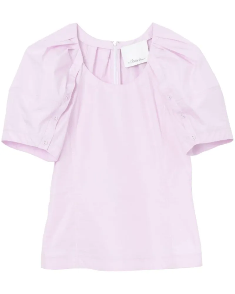 3.1 phillip lim Bluse mit Puffärmeln Violett