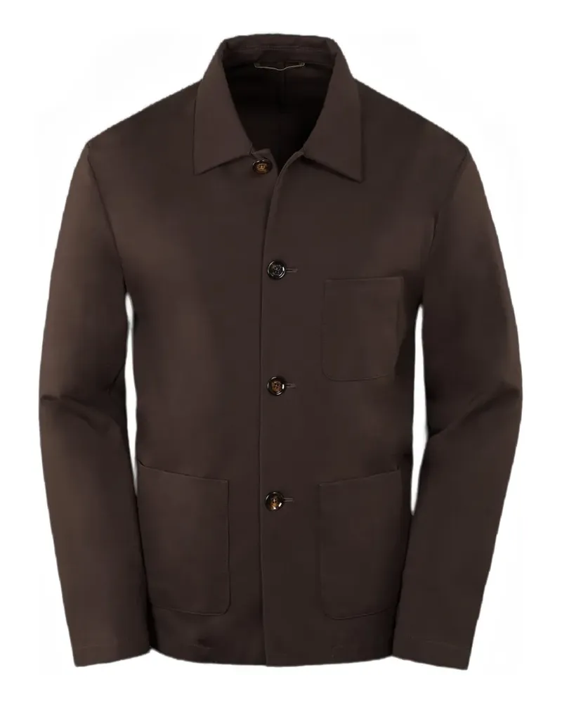 MOORER Keaton-J shirt jacket - Braun Braun