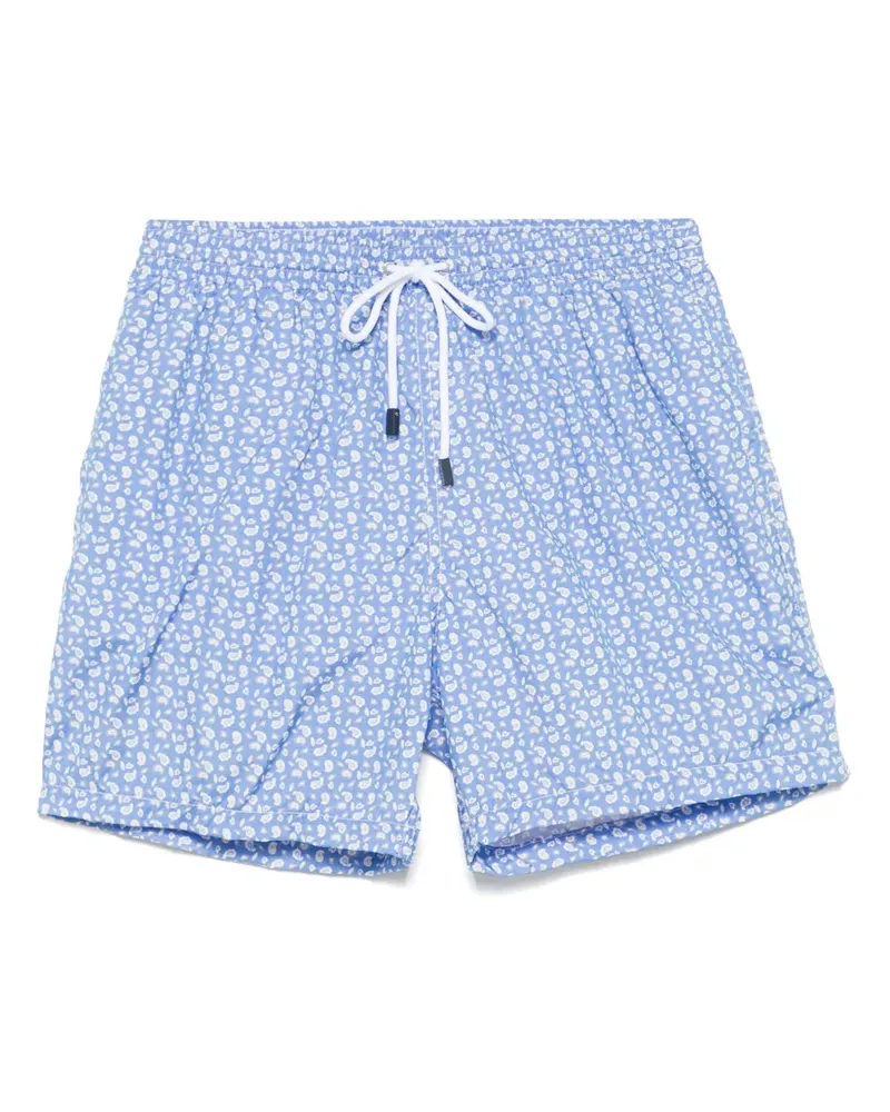 BARBA Badeshorts mit Paisley-Print - Blau Blau