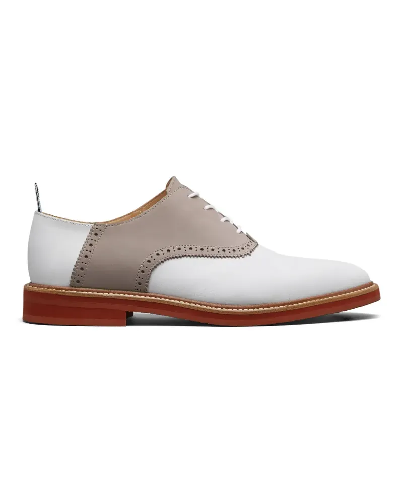 Thom Browne colour-block panelled oxford shoes - Weiß Weiß