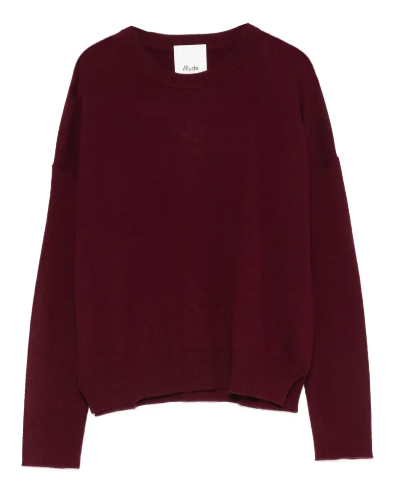 ALLUDE Kaschmirpullover mit Rundhalsausschnitt - Rot Rot