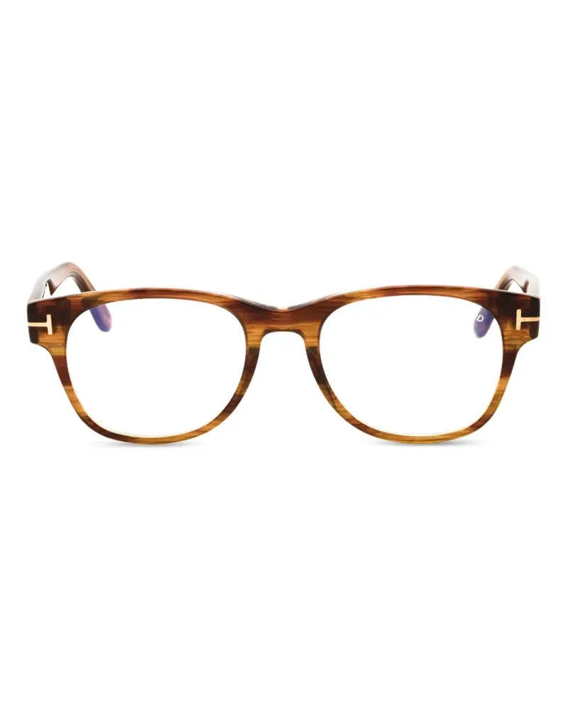 Tom Ford Brille mit ovalem Gestell - Braun Braun