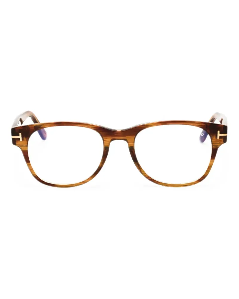 Tom Ford Brille mit ovalem Gestell - Braun Braun