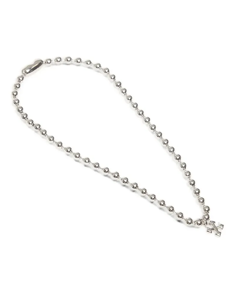 OFF-WHITE Arrow ball-chain necklace - Silber Silber