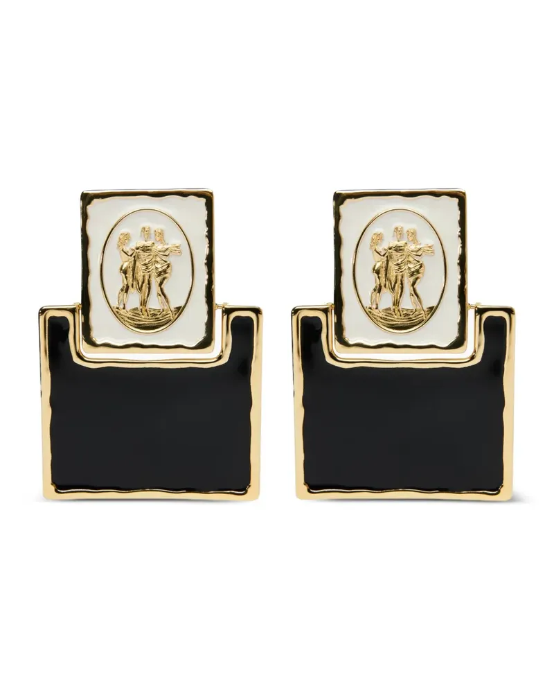 Nina Ricci Eckige Three Graces Ohrringe - Gold Gold