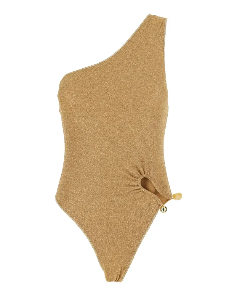 Oséree Lumière one-shoulder swimsuit - Gold Gold