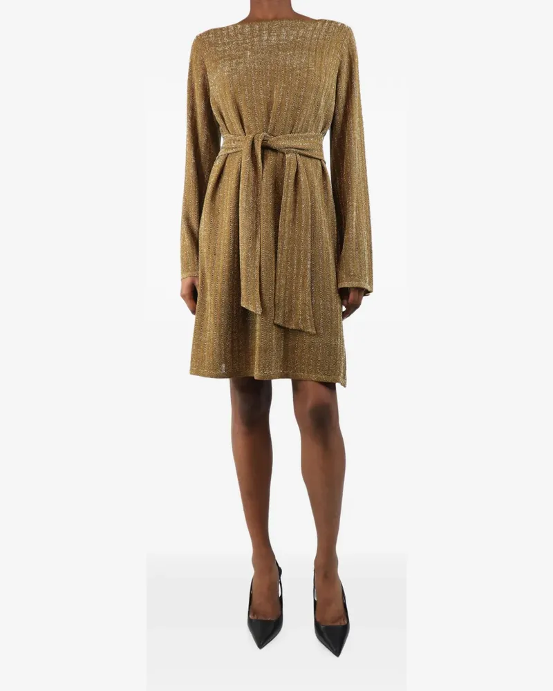 Vanessa Seward belted knit mini dress - Braun Braun