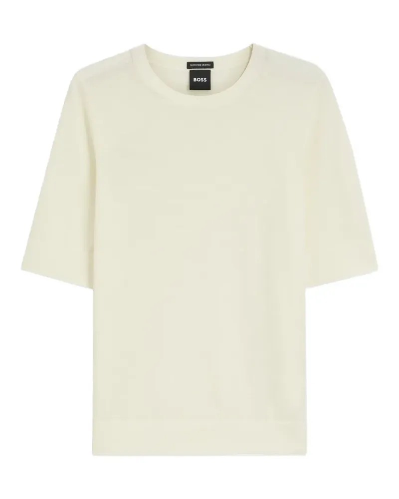 HUGO BOSS short-sleeve crew-neck sweater - Nude Nude