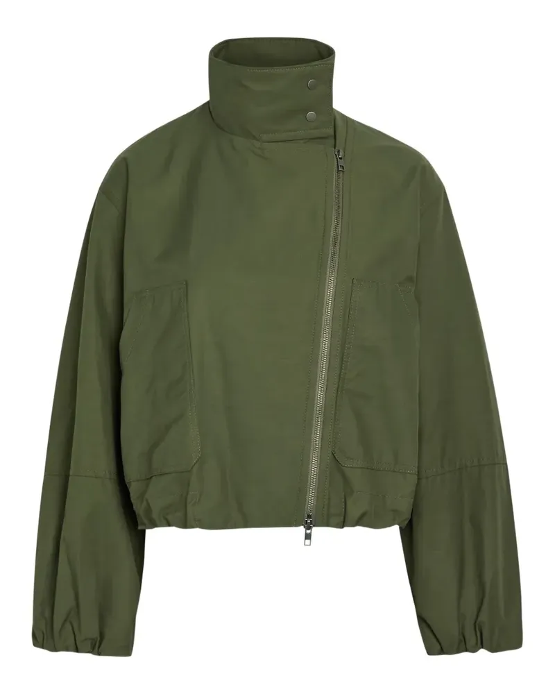 Vince asymmetric-zip funnel-neck jacket - Grün Grün