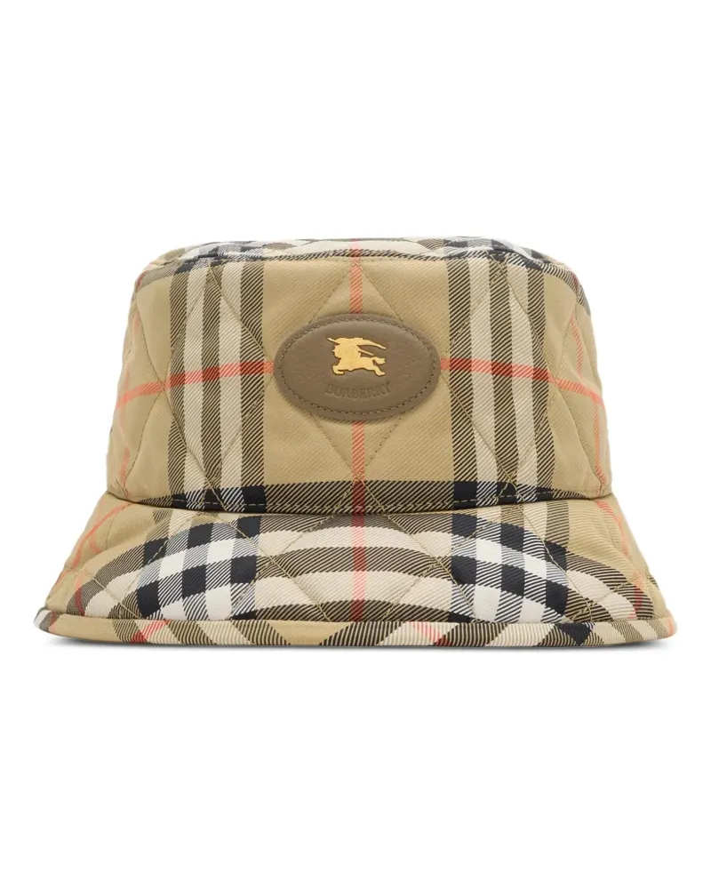 Burberry gesteppter Horseshoe Fischerhut - Nude Nude