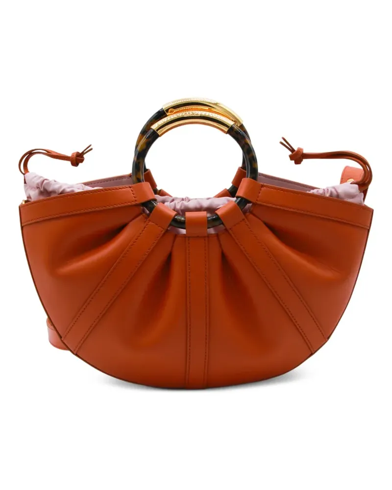 Coccinelle medium Shell leather tote bag - Orange Orange