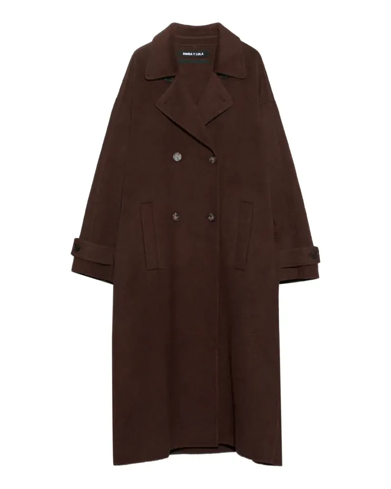 BIMBA Y LOLA Wendbarer schokoladenbrauner Midimantel Braun