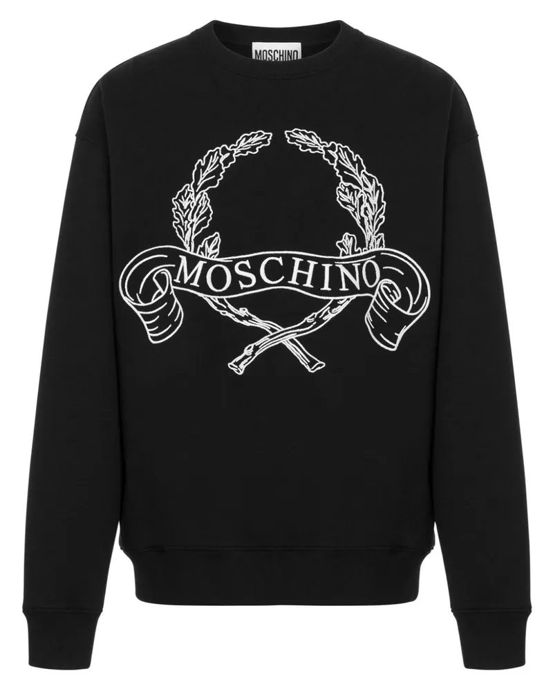 Moschino Sweatshirt mit Logo-Stickerei - Schwarz Schwarz